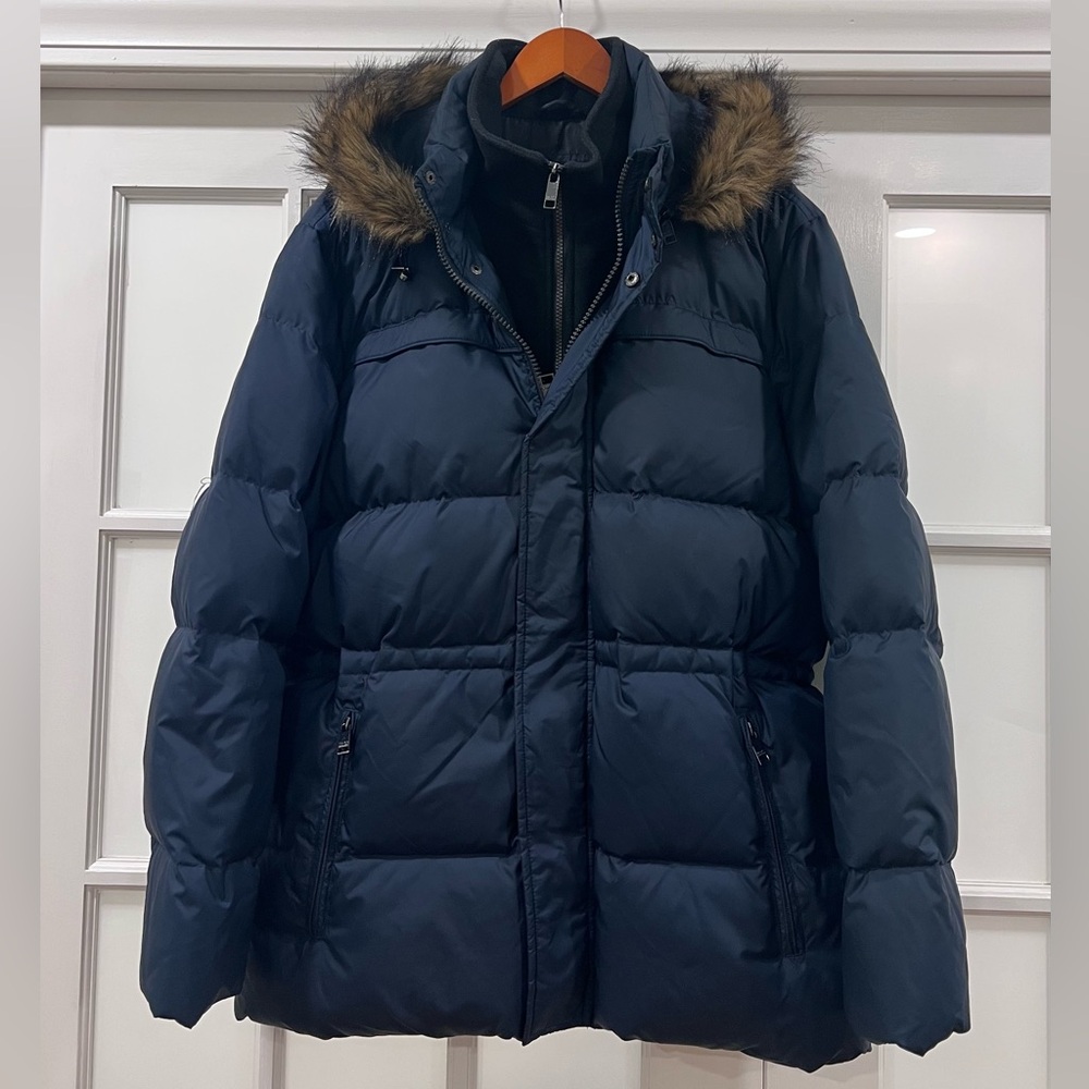 Andrew Marc Hooded down puffer Parka jacket